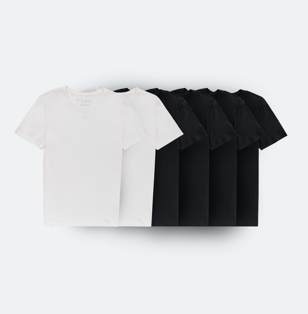 Kit 6 Camisetas Minimal - Unidade por R$89,58 - Minimal Club